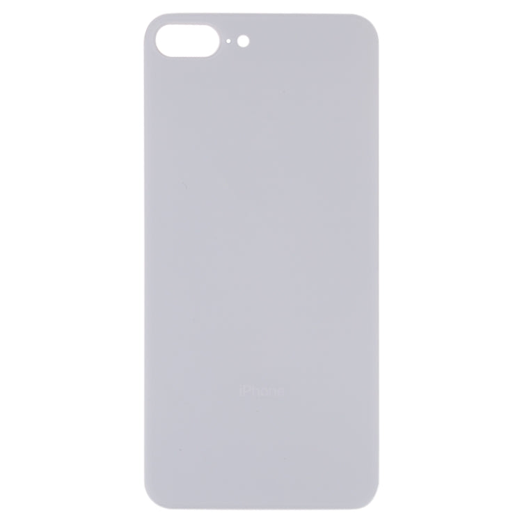 Easy Replacement Large Camera Hole Glass Back Battery Cover with Adhesive for iPhone 8 Plus (White)