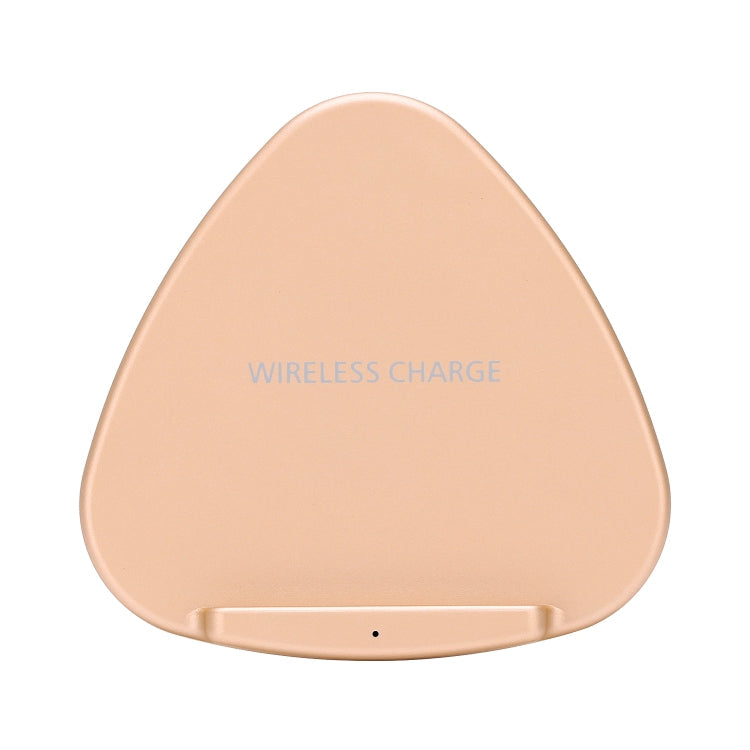 QK11 10W ABS + PC Fast Charging Qi Wireless Charger Pad (Gold)