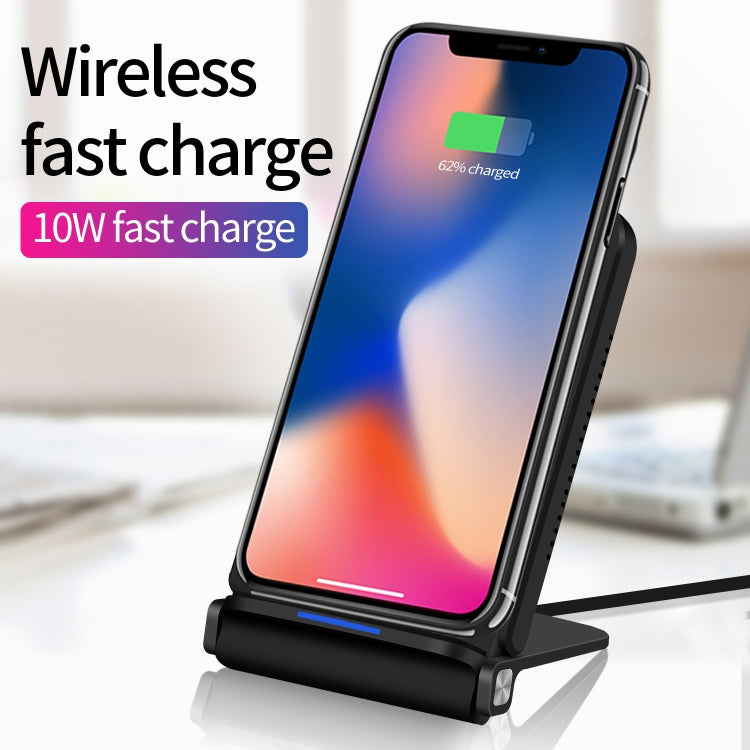 Q200 5W ABS + PC Fast Charging Qi Wireless Fold Charger Pad (Black)