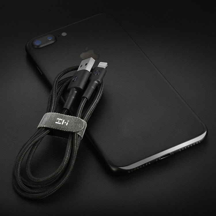 Xiaomi ZMI Original MFI trenzado 1M ZMI 8 Pin a Cable de Carga del Cable de Datos USB (Negro)