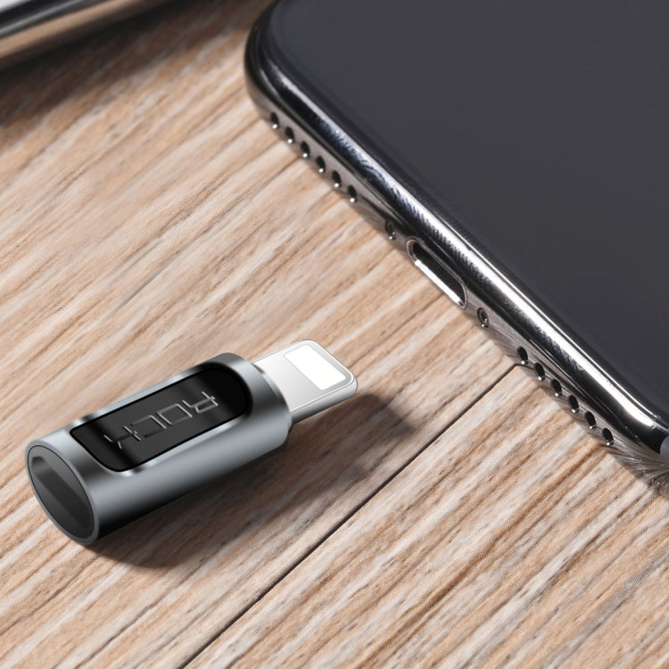 Rock 2.1A Convertisseur Audio Portable Adaptateur Casque Type C à 8 Broches Pour iPhone X iPhone 8 et 7 iPhone 8 Plus et 7 Plus