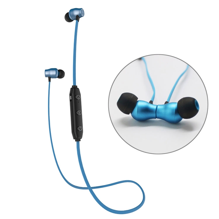 XRM-X5 Sports IPX4 Waterproof Magnetic Headphones Wireless Bluetooth V4.1 Stereo In-Ear Headphones For iPhone Samsung Huawei Xiaomi HTC and other Smart Phones (Blue)