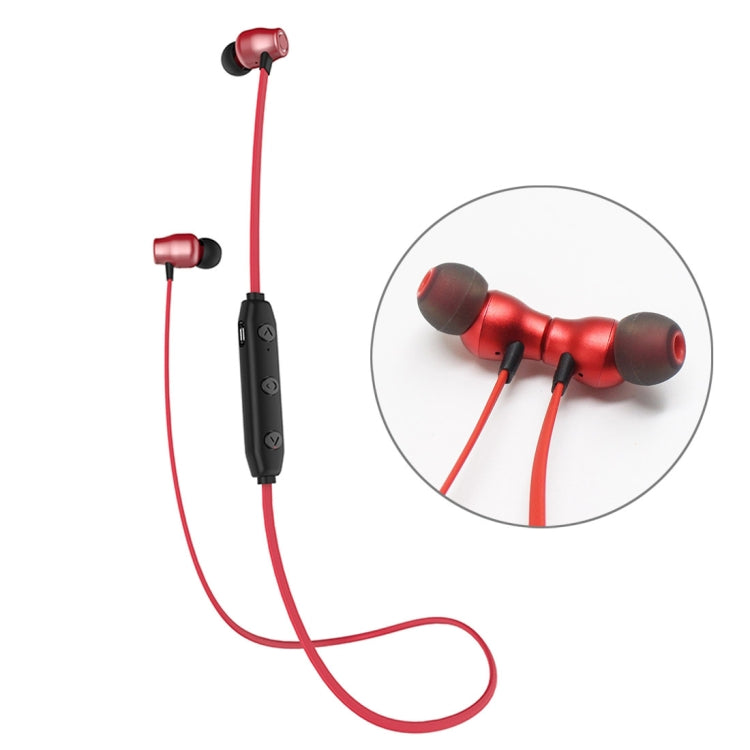XRM-X5 Sports IPX4 Waterproof Magnetic Headphones Wireless Bluetooth V4.1 Stereo In-Ear Headphones For iPhone Samsung Huawei Xiaomi HTC and other Smart Phones (Red)