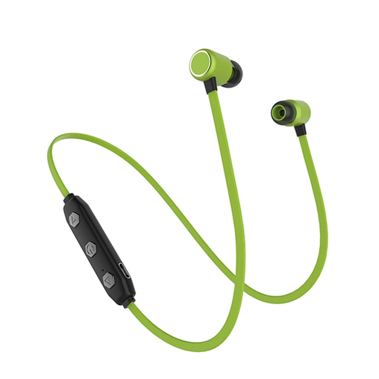 XRM-X4 Sports IPX4 Waterproof Magnetic Headphones Bluetooth V4.2 Wireless Stereo Headphones with Mic for iPhone Samsung Huawei Xiaomi HTC and Other Smart Phones (Green)