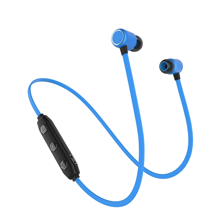 XRM-X4 Sports IPX4 Waterproof Magnetic Headphones Bluetooth V4.2 Wireless Stereo Headphones with Mic for iPhone Samsung Huawei Xiaomi HTC and other Smart Phones (Blue)