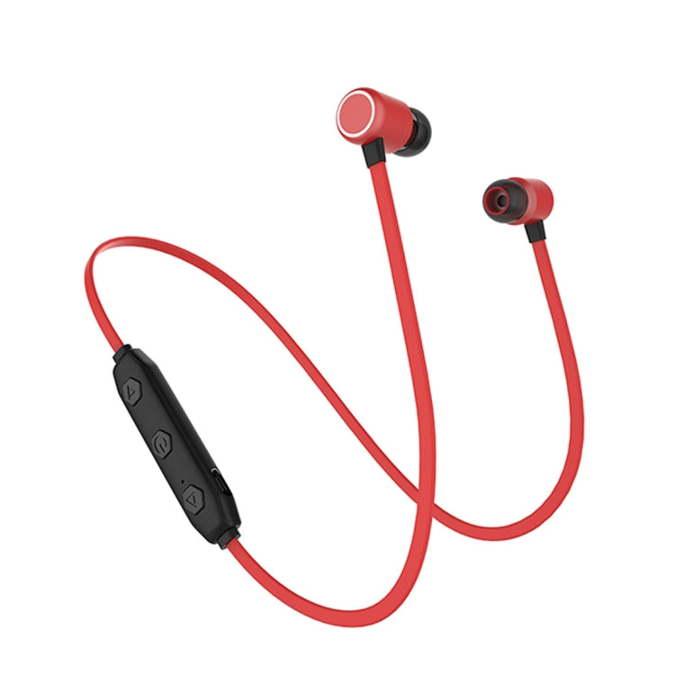 XRM-X4 Sports IPX4 Waterproof Magnetic Headphones Bluetooth V4.2 Wireless Stereo Headphones with Mic for iPhone Samsung Huawei Xiaomi HTC and other Smart Phones (Red)