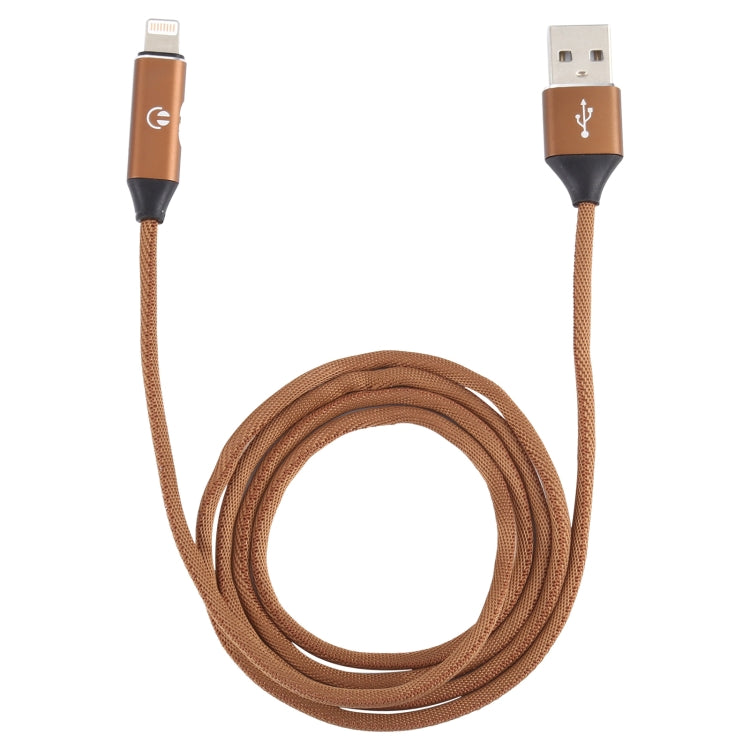Multifunction 1m 3A 8 Pin Male and 8 Pin Female to USB Nylon Braided Data Sync Charging Audio Cable (Brown)