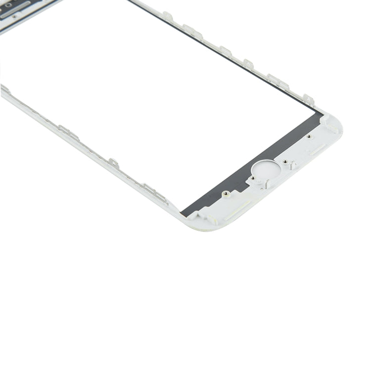iPhone 8 Plus Lente de Cristal Exterior de Pantalla Frontal con Marco de Bisel de Pantalla LCD Frontal (Blanco)