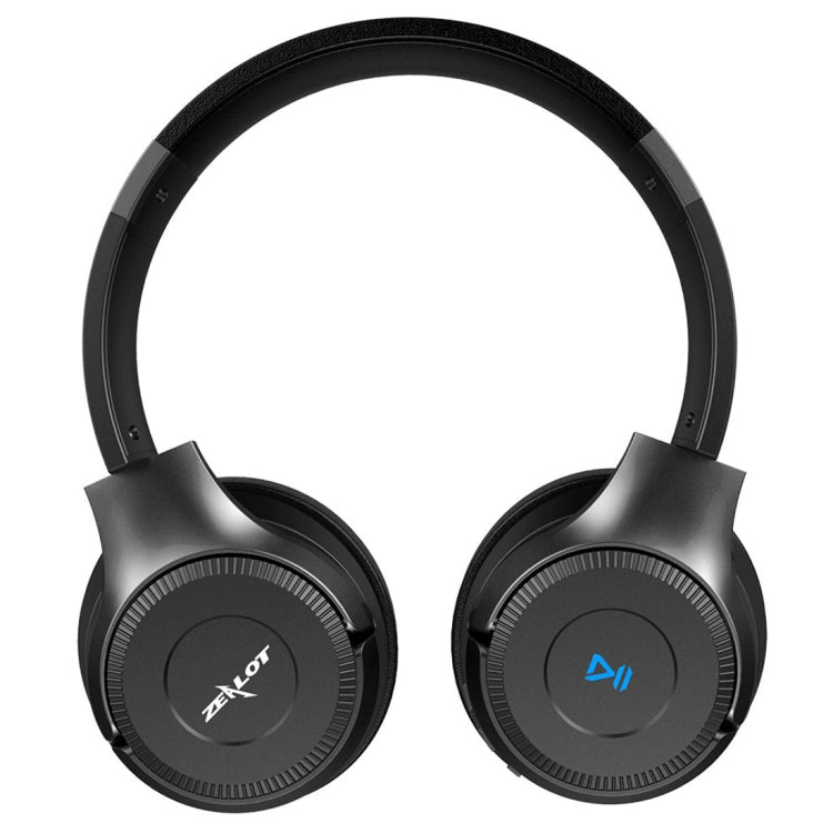 ZEALOT B26T Wireless Bluetooth 4.0 Stereo Headphones with Subwoofer with Universal 3.5mm Audio Cable and HD Mic for Mobile Phones Tablets and Laptops Supports Max 32GB TF Card (Black)