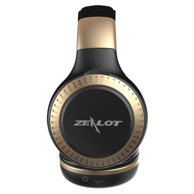 ZEALOT B20 Auriculares Stereo Inalámbricos con subwoofer Bluetooth 4.0 con Cable de Audio Universal de 3.5 mm y Micrófono HD Para Teléfonos Móviles tabletas y Portátiles (Dorado)