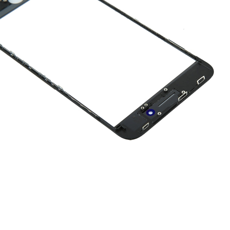 Lentille extérieure en verre d'écran avant avec cadre de lunette d'écran LCD avant et adhésif OCA transparent pour iPhone 8 Plus (noir)