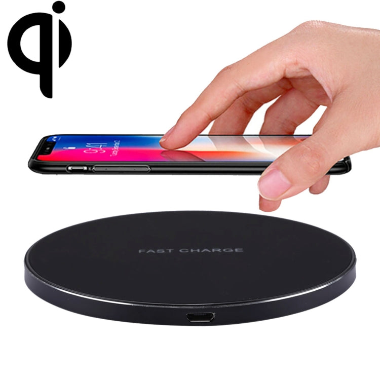 Q21 Quick Charge Wireless Charging Station with Indicator Light for iPhone Galaxy Huawei Xiaomi LG HTC and other QI Standard Smartphones (Black)