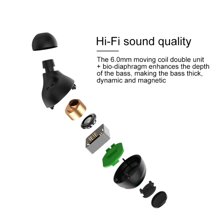 Xi9 Wireless Sports Charging Bin In-ear 5.0 Mini Auricular Bluetooth (Negro)