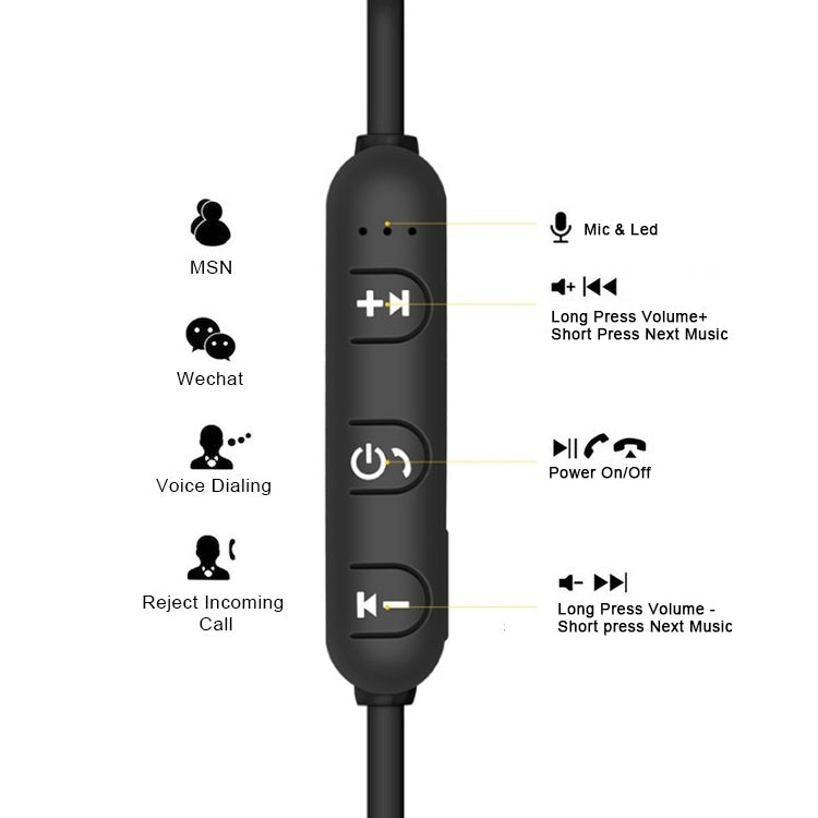 Écouteurs intra-auriculaires magnétiques sans fil Bluetooth V4.2 XT11 (Argent)