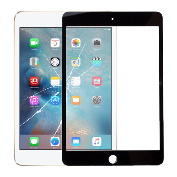 Lente Cristal Exterior Pantalla Frontal Para iPad Mini 4 A1538 A1550 (Negro)