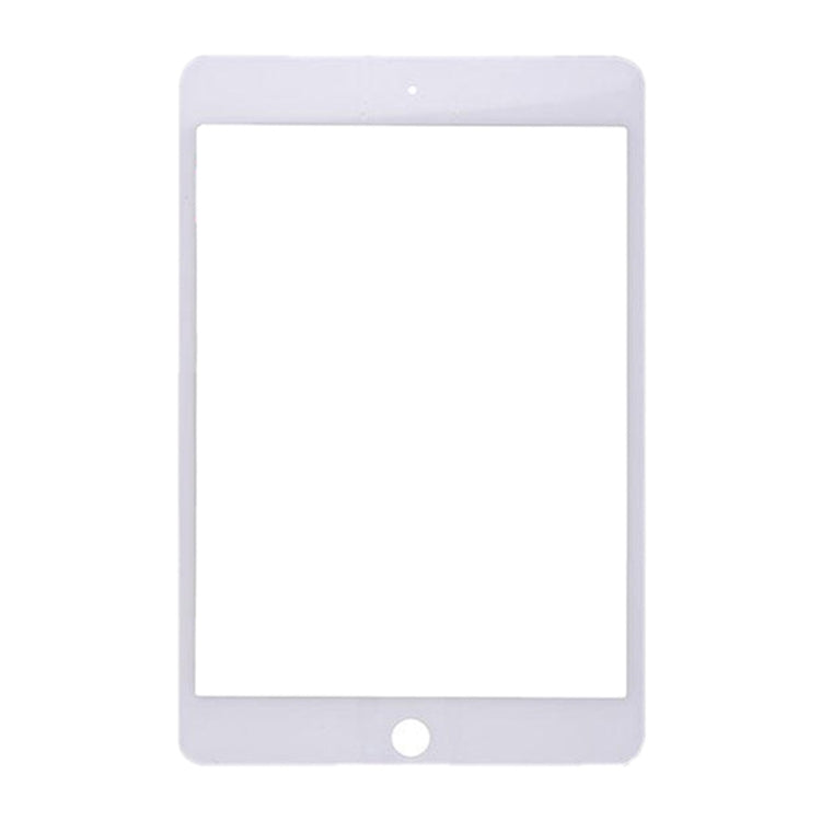 Lentille en verre extérieure de l'écran avant pour iPad Mini 4 A1538 A1550 (Blanc)