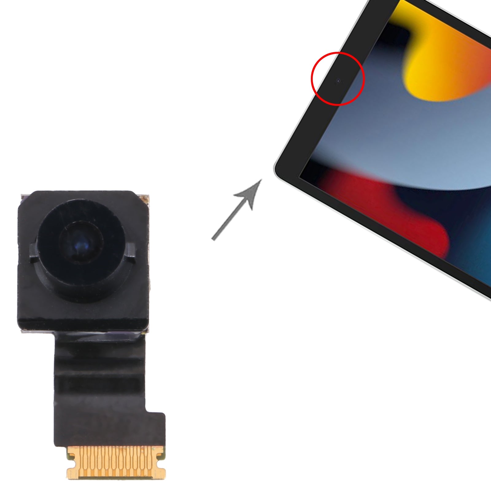 Caméra avant Flex Apple iPad 10.2 2021 A2603 A2604