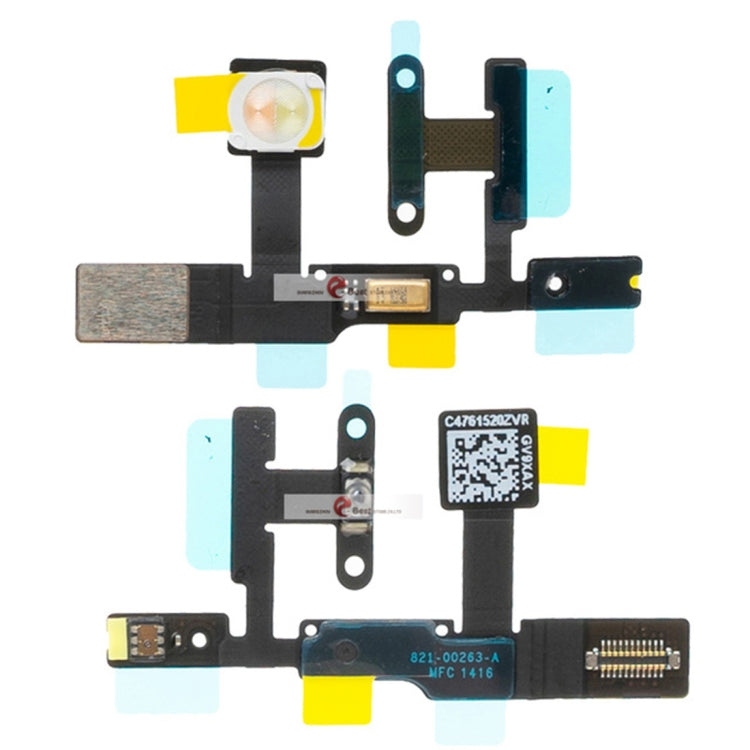 Bouton d'alimentation et lampe de poche + câble flexible du microphone pour iPad Pro 9,7 pouces / A1673 / A1674 / A1675