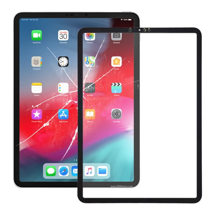 Lentille en verre extérieure de l'écran avant pour iPad Pro 11 pouces (noir)