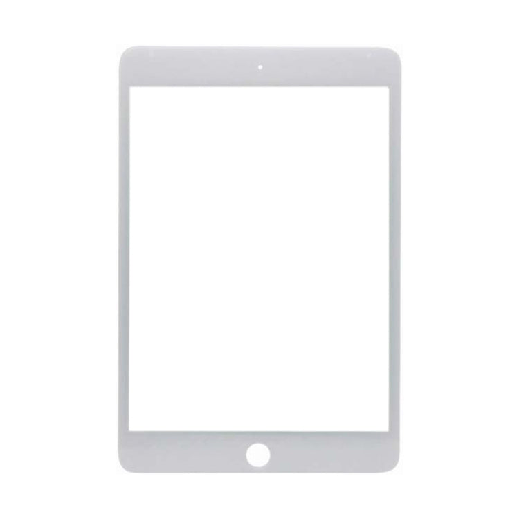 Lentille en verre extérieure de l'écran avant pour iPad Mini 5 A2124 A2126 A2133 (Blanc)