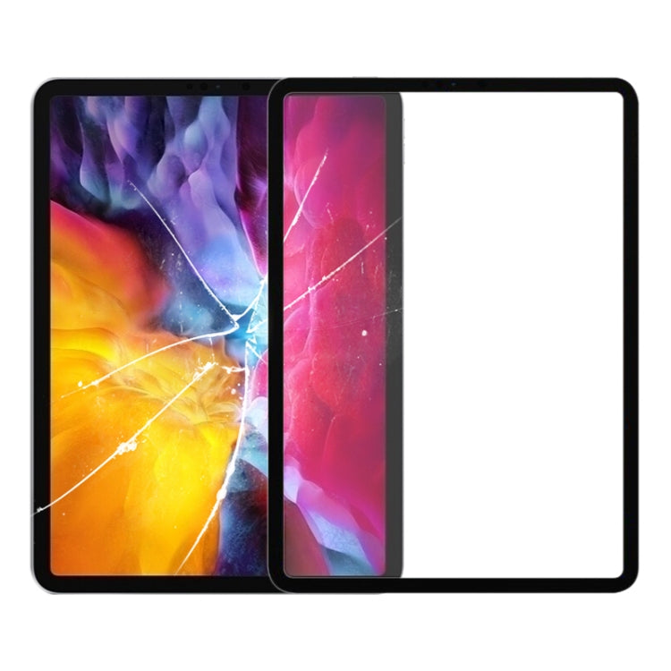 Lentille extérieure en verre d'écran avant pour iPad Pro 11 (2021) A2301 A2459 A2460 (Noir)