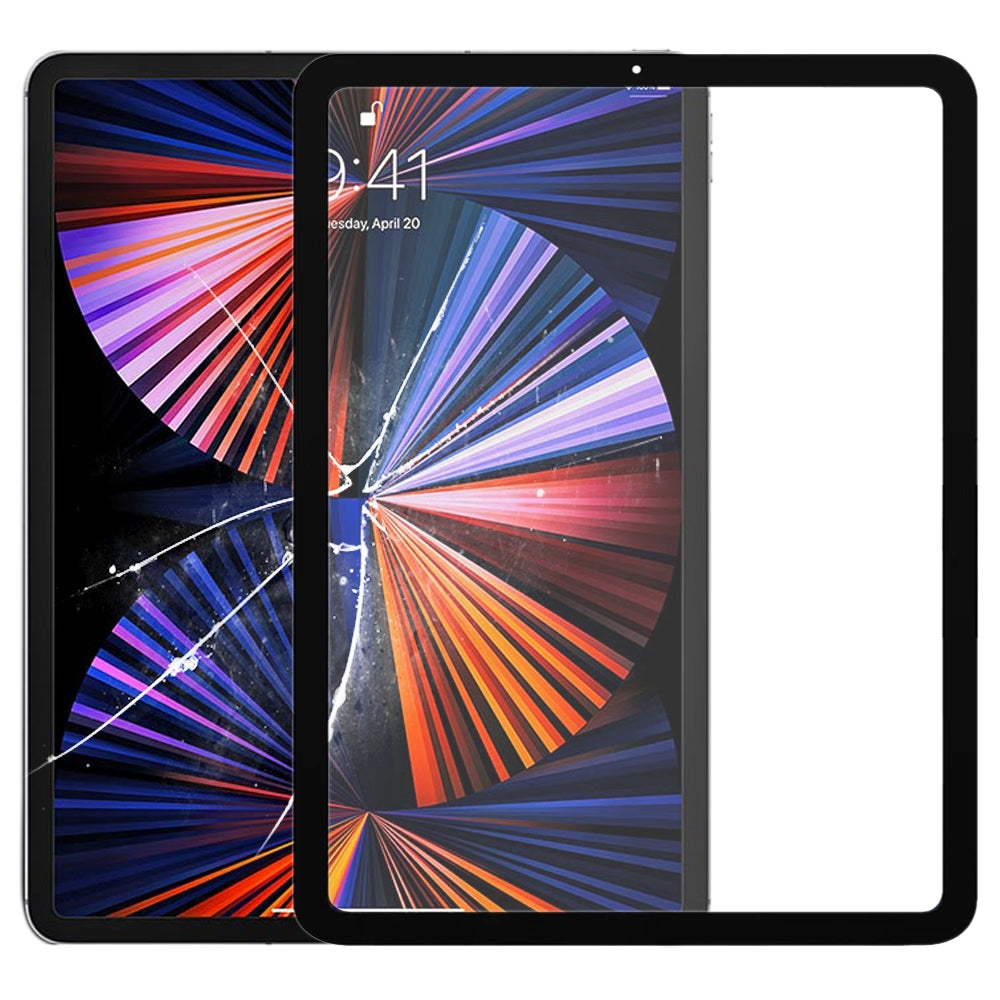 Outer Glass Front Screen iPad Pro 12.9 (2021) A2378 A2461 A2379 Black