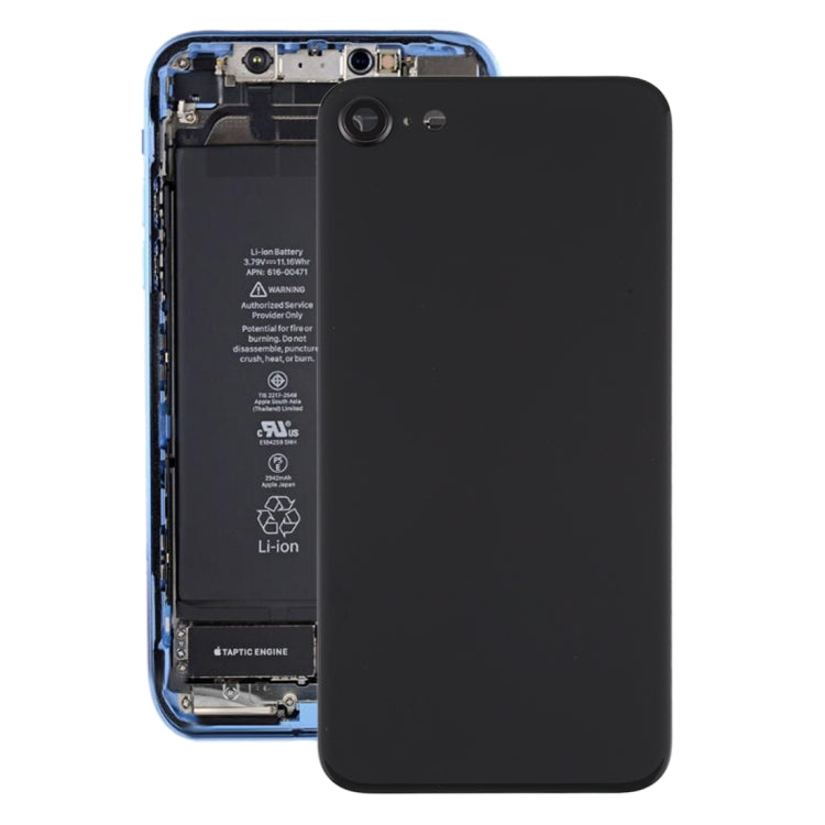 Tapa Trasera de Cristal Para Batería Para iPhone SE 2020 (Negro)