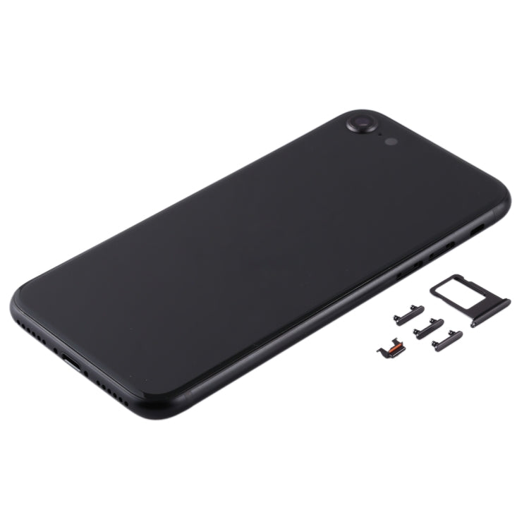 Coque arrière de batterie avec cache d'objectif d'appareil photo et plateau de carte SIM et touches latérales pour iPhone SE 2020