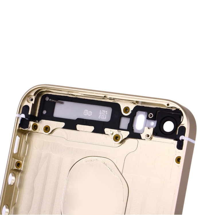 5 en 1 Para iPhone SE Original (Tapa de Batería + Bandeja de Tarjeta + Tecla de Control de Volumen + Botón de Encendido + Tecla Vibradora del Interruptor de Silencio) Carcasa de Ensamblaje Completo (Dorada)