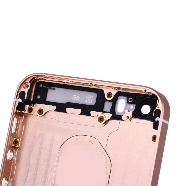 5 in 1 For iPhone SE Original (Battery Cover + Card Tray + Volume Control Key + Power Button + Mute Switch Vibrator Key) Full Assembly Housing Cover (Rose Gold)