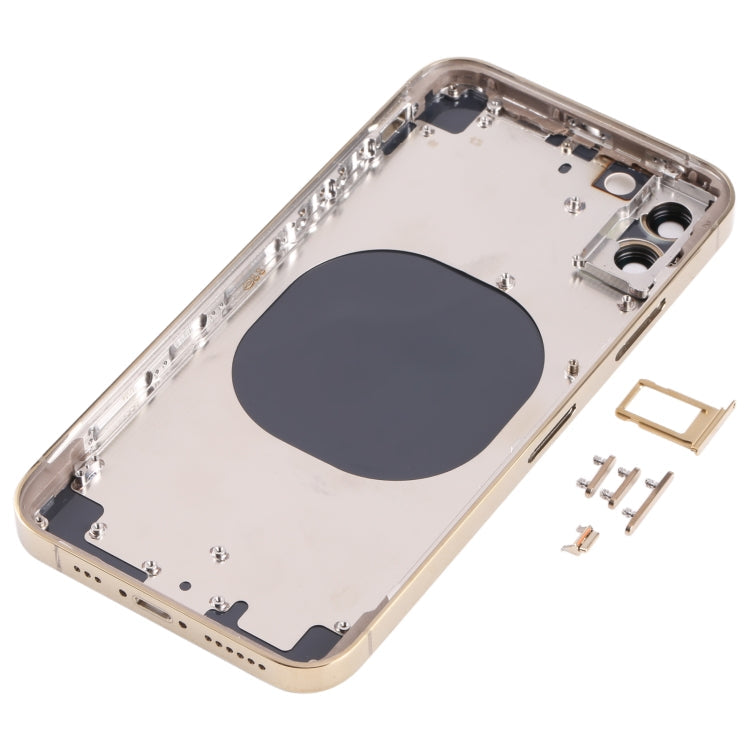 Cubierta Trasera de la Carcasa con Imitación de iPhone 13 Pro Para iPhone X (Oro)