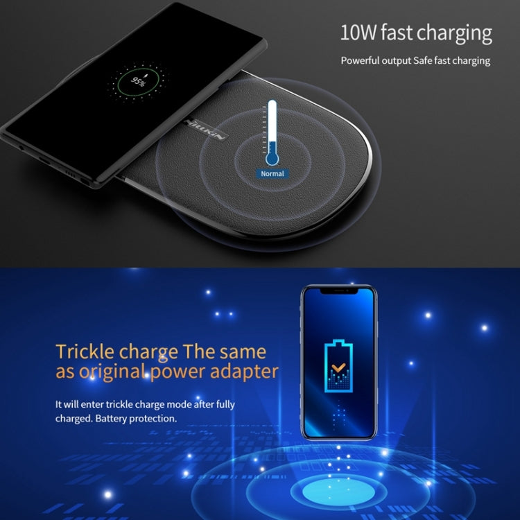 Nillkin MC031 GeMini Dual Wireless Fastest Charger QI Standard Smart Recognition 5/7.5/10W pour iPhone/Samsung/Nokia autres téléphones intelligents QI Standard (Noir)