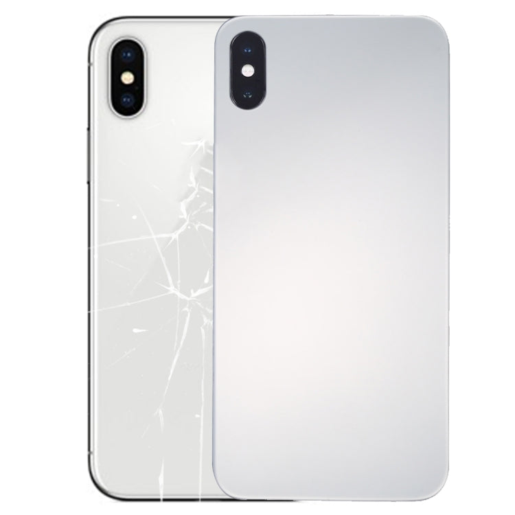 Glass Mirror Surface Battery Back Cover for iPhone X (Silver)