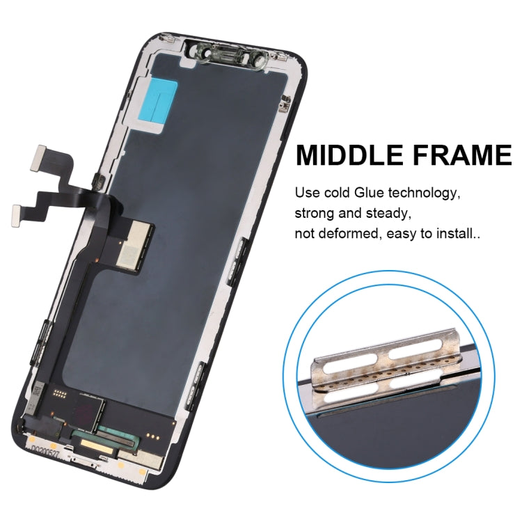 Incell TFT Material Digitizer Assembly (LCD + Frame + Touch Panel) pour iPhone X (Noir)