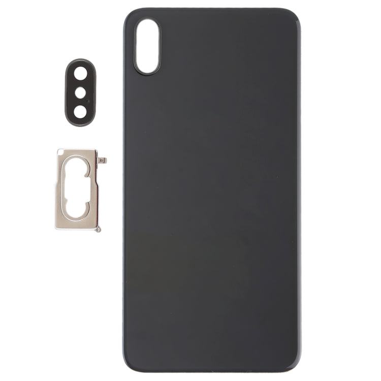 Battery Back Cover with Bezel and Rear Camera Lens and Adhesive for iPhone XS Max (Black)