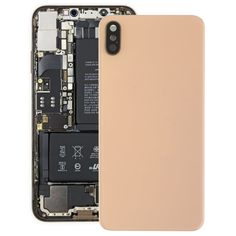 Battery Back Cover with Bezel and Rear Camera Lens and Adhesive for iPhone XS Max (Gold)