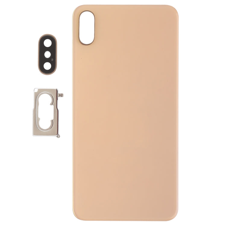 Battery Back Cover with Bezel and Rear Camera Lens and Adhesive for iPhone XS Max (Gold)