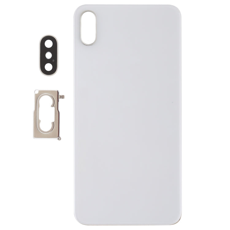Battery Back Cover with Bezel and Rear Camera Lens and Adhesive for iPhone XS Max (White)