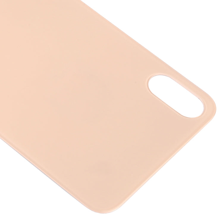 Easy Replacement Large Camera Hole Glass Back Battery Cover with Adhesive for iPhone XS Max (Gold)