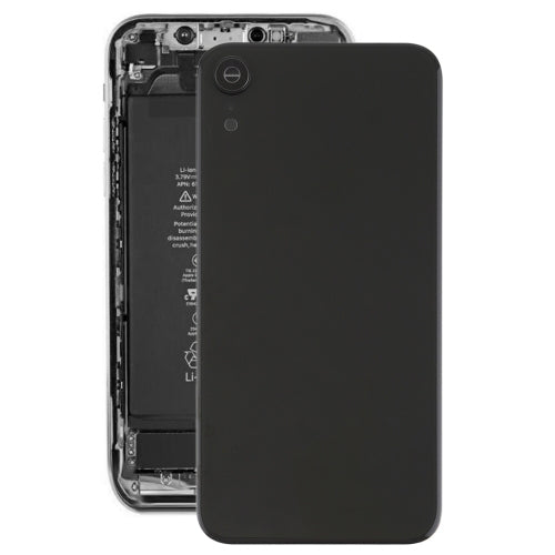 Tapa Trasera de Batería con Bisel y Lente de Cámara Trasera y Adhesivo Para iPhone XR (Negro)