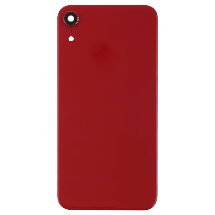 Back Battery Cover with Bezel and Rear Camera Lens and Adhesive for iPhone XR (Red)