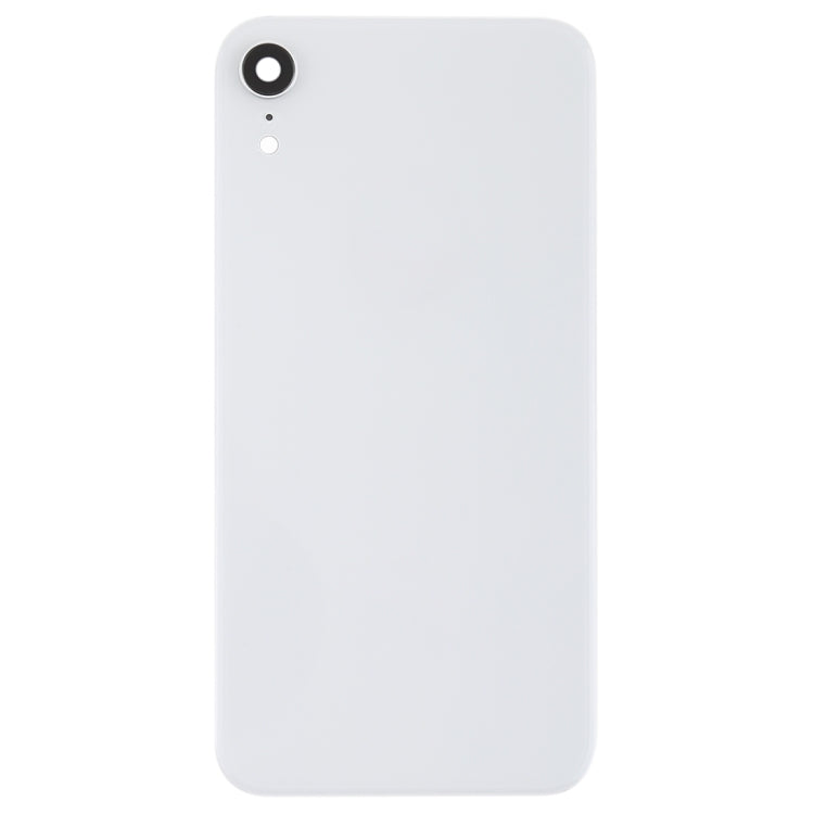Tapa Trasera de Batería con Bisel y Lente de Cámara Trasera y Adhesivo Para iPhone XR (Blanco)