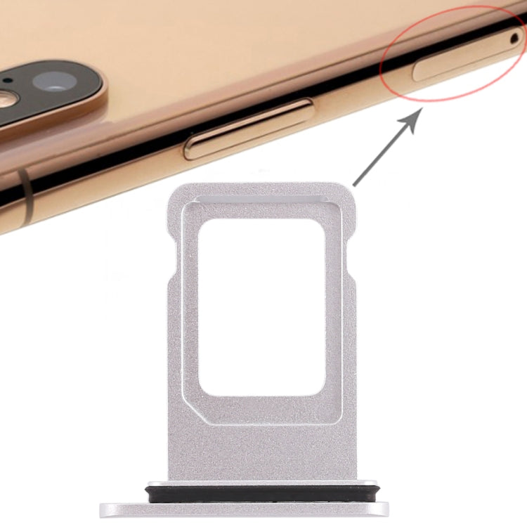 Dual SIM Card Tray for iPhone XR (Dual SIM Card) (White)