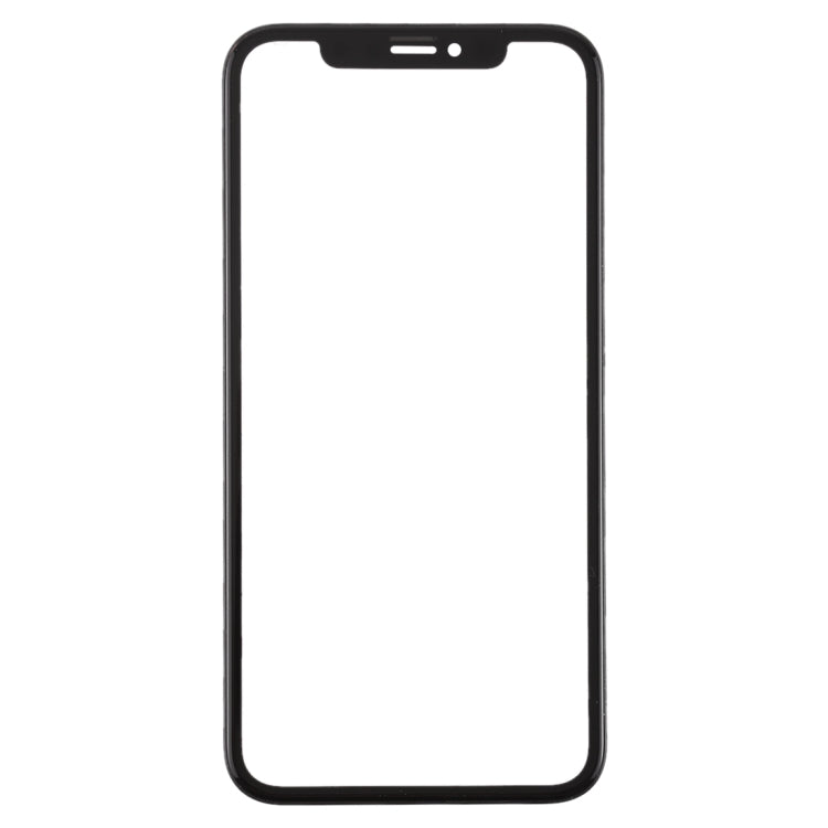 Front Screen Outer Glass Lens with Frame + Transparent OCA Adhesive for iPhone XR (Black)