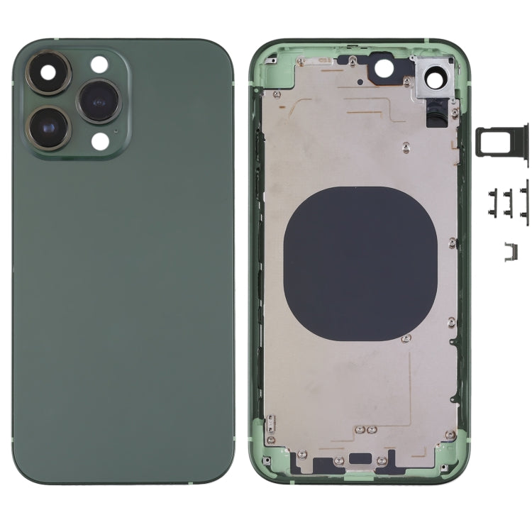Cubierta de la Carcasa Trasera del Marco helado con Imitación de iPhone 13 Pro Para iPhone XR (Verde)