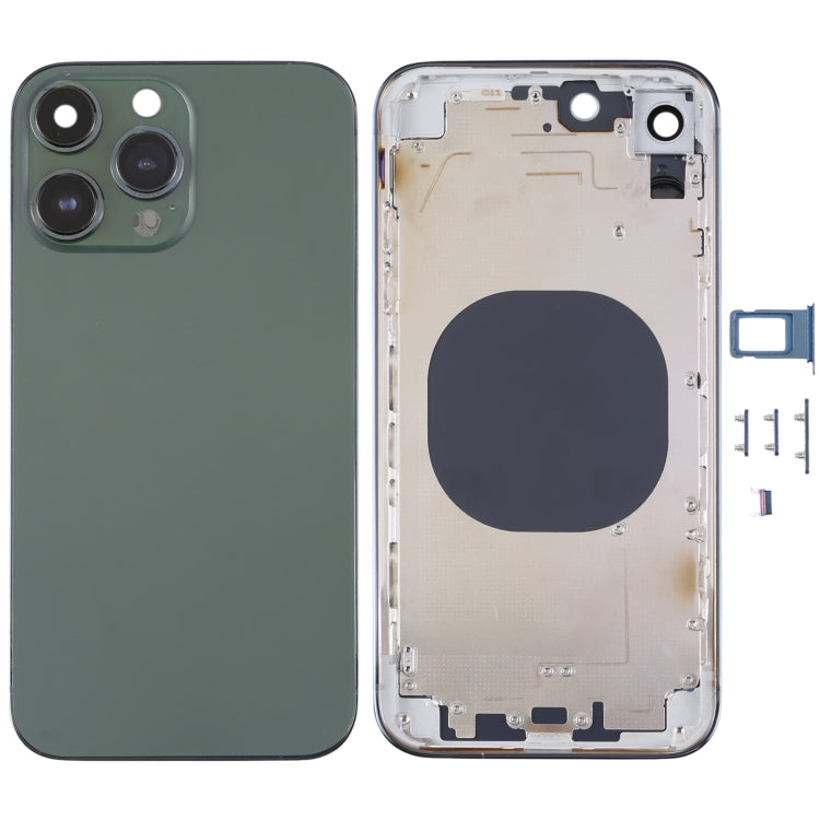 Cubierta de la Carcasa Trasera de Acero Inoxidable con Imitación de iPhone 13 Pro Para iPhone XR (Verde)
