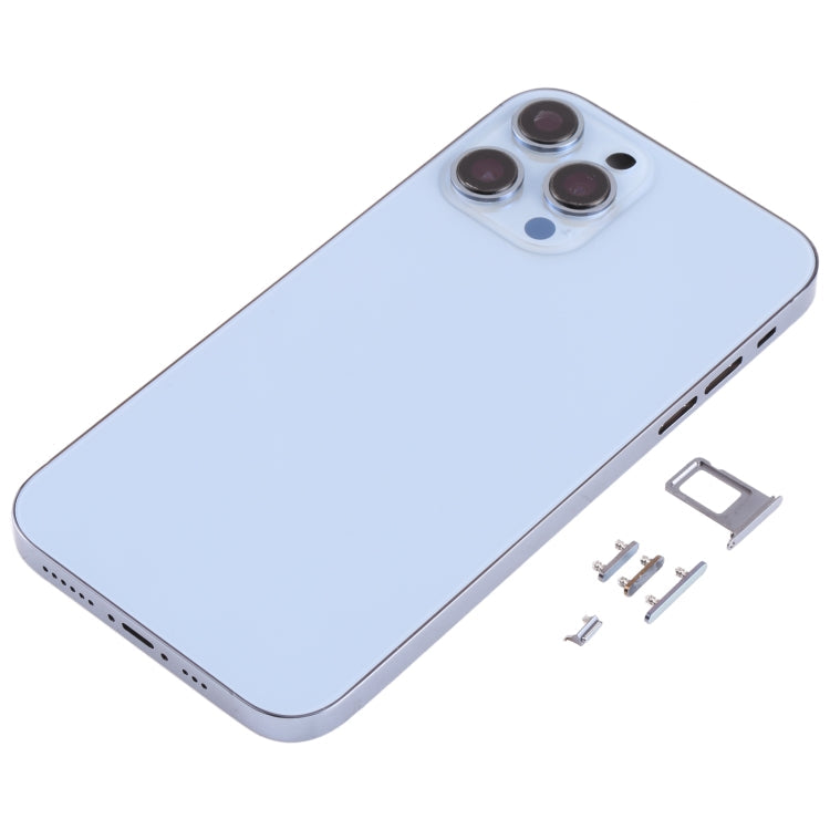 Coque arrière en matériau imitation acier inoxydable pour iPhone 13 Pro Look pour iPhone XR (Bleu)
