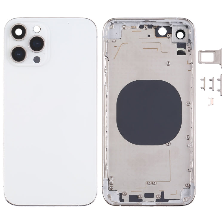 Coque arrière en matériau imitation acier inoxydable pour iPhone 13 Pro Look pour iPhone XR (Blanc)