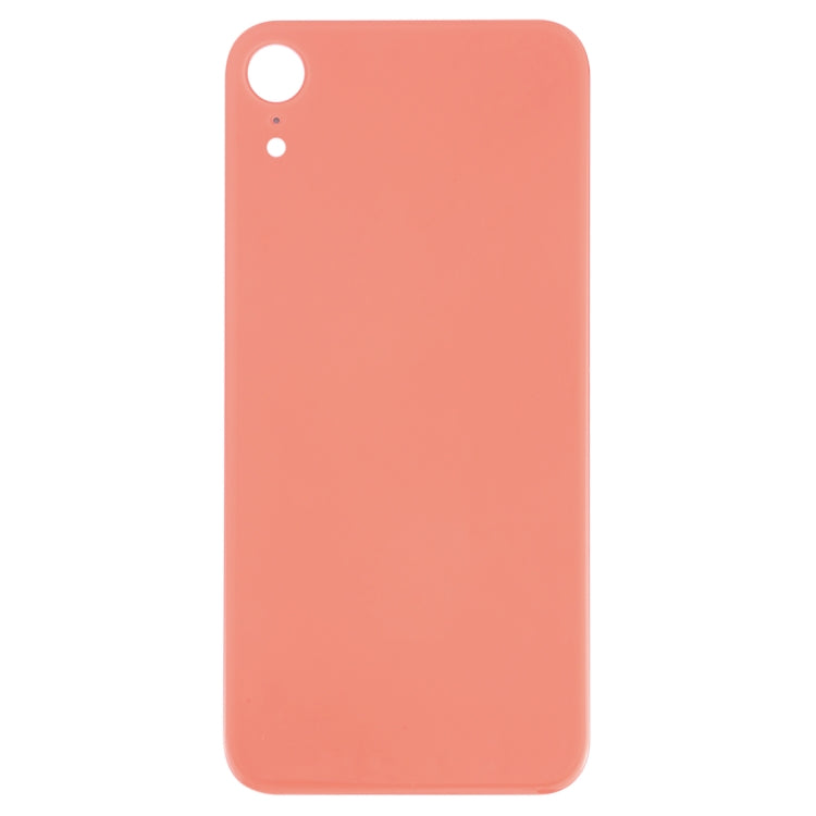 Easy Replacement Large Camera Hole Glass Back Battery Cover with Adhesive for iPhone XR (Coral)