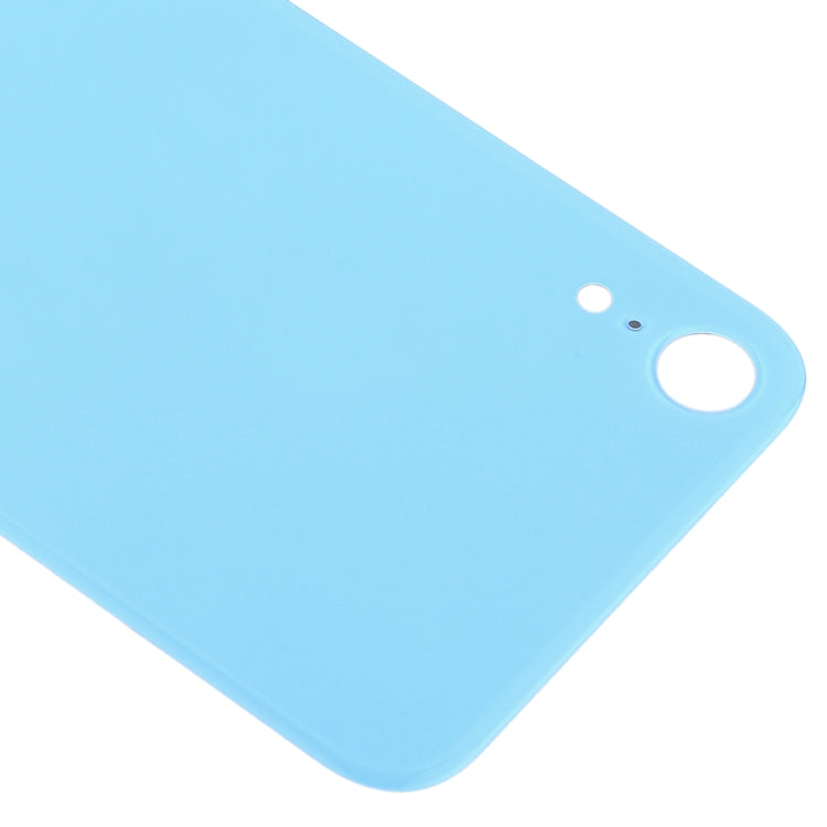 Easy Replacement Large Camera Hole Glass Back Battery Cover with Adhesive for iPhone XR (Blue)